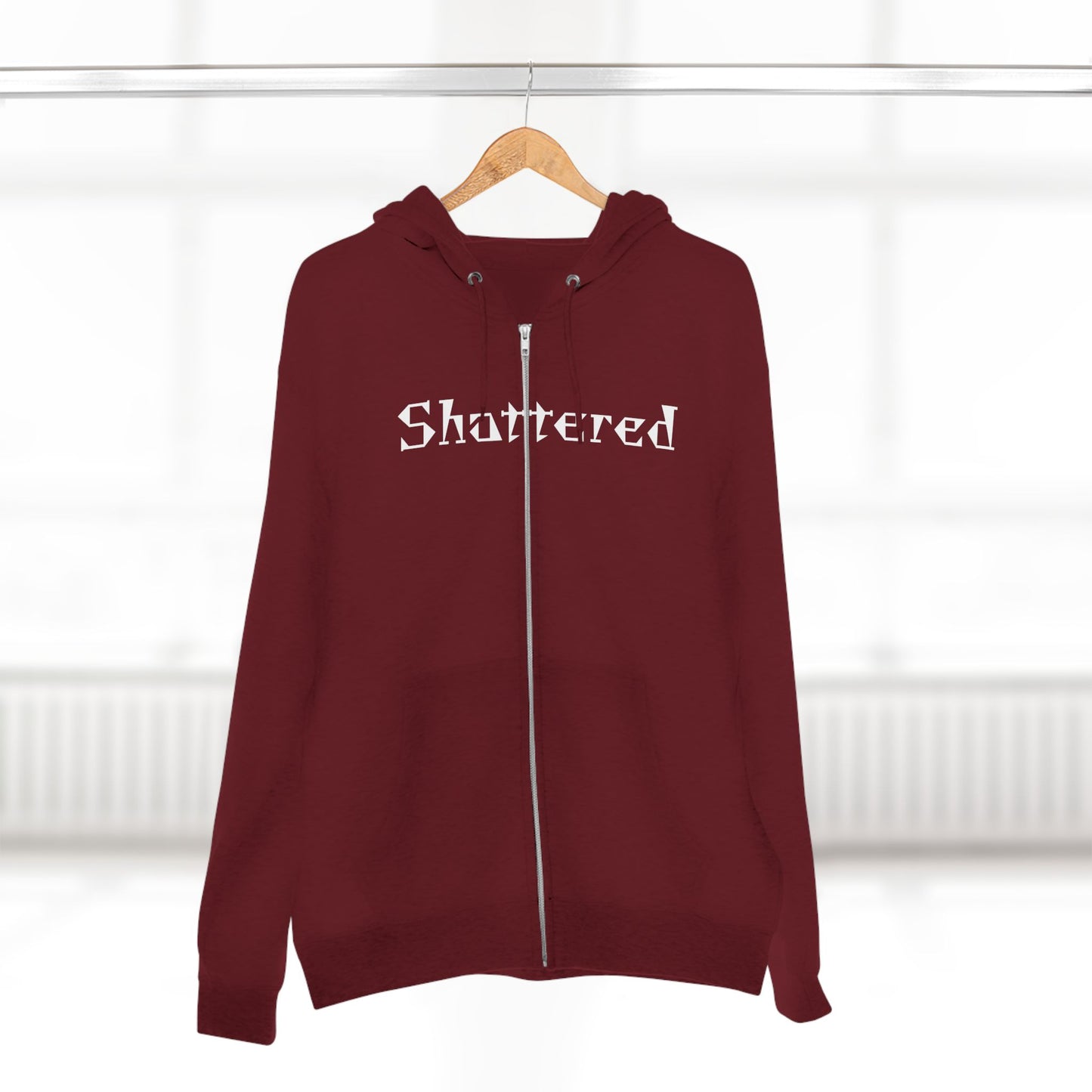 "Shattered"- Zip up Hoodie