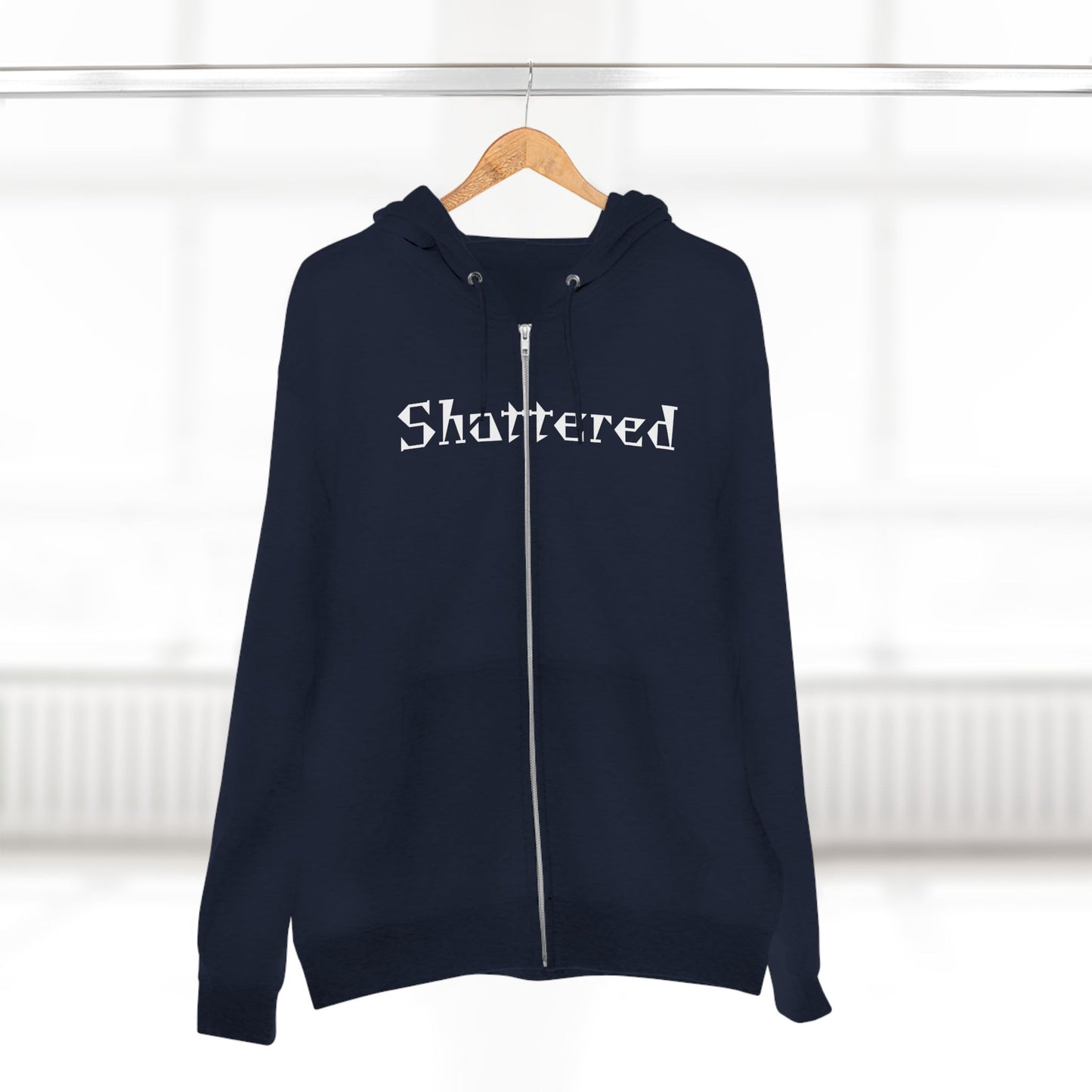 "Shattered"- Zip up Hoodie